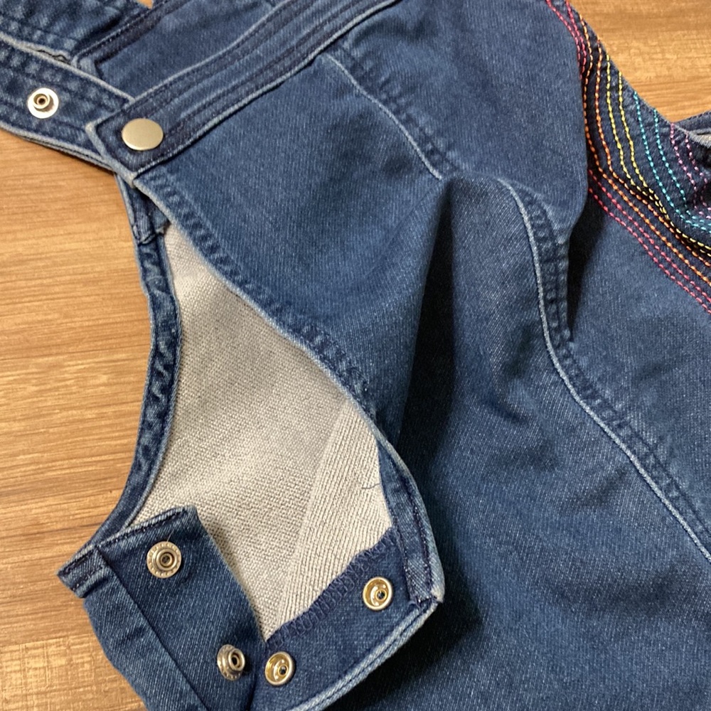 365Kids | Girls Denim Overall Shorts - Picture 5 of 7